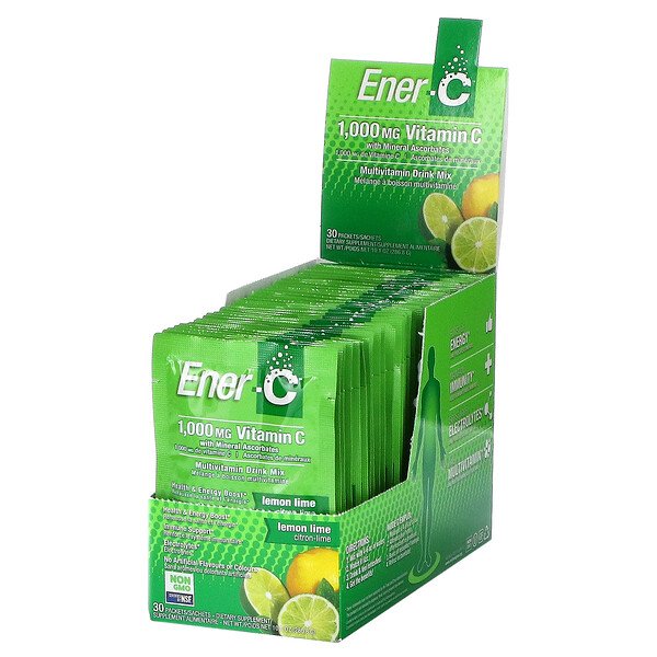Ener-C, Vitamine C, Citron vert,, 30 sachets, 286,8g